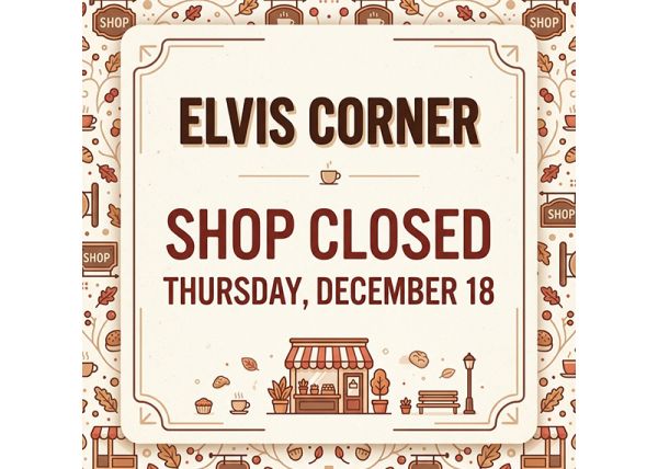 Shop gesloten op donderdag 18 December