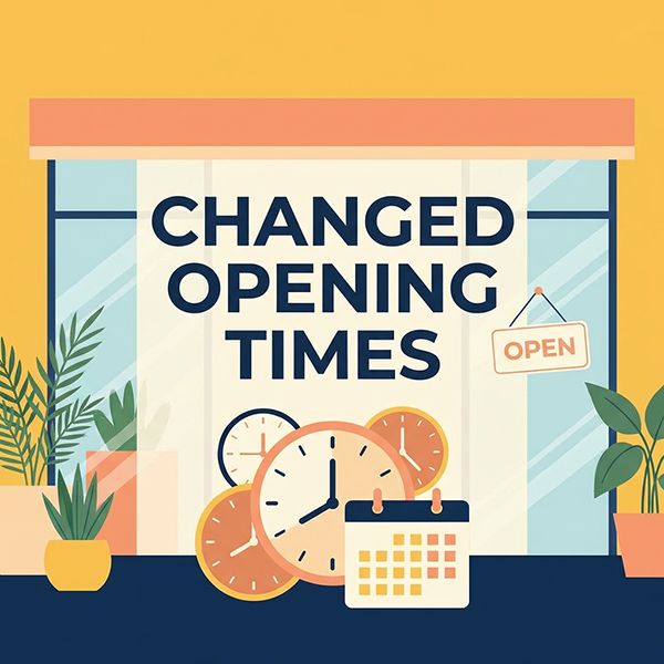 Gewijzigde openingstijden