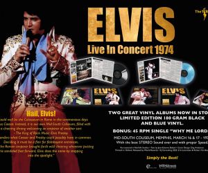 Elvis Presley - Memphis March 16 & 17 1974 2 lp + 45 RPM - blue & black vinyl