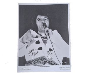 Elvis Presley - Signed Ed Bonja Photo by the TCB band - 30 x 40 San Diego 1