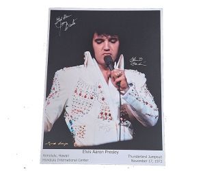 Elvis Presley - Signed Ed Bonja Photo by the TCB band - 30 x 40 San Diego 1