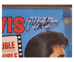 Elvis Presley - Double Trouble - LP - Signed by Charlie McCoy 2
