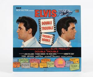 Elvis Presley - Double Trouble - LP - Signed by Charlie McCoy 1