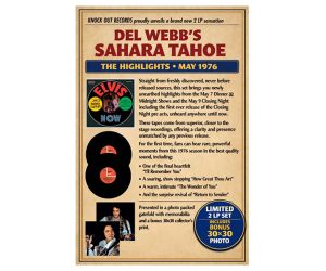 Elvis Presley - Now Del Webb's Saraha Tahoe - The Highlights 1976 - 2 LP 2