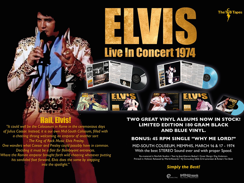 Elvis Presley - Memphis March 16 & 17 1974 2 lp + 45 RPM - blue & black vinyl
