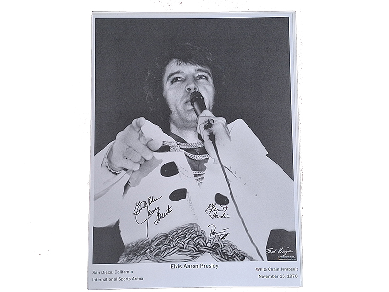 Elvis Presley - Signed Ed Bonja Photo by the TCB band - 30 x 40 San Diego