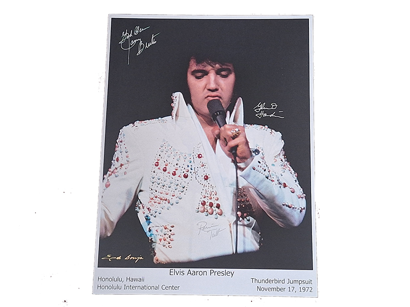 Elvis Presley - Signed Ed Bonja Photo by the TCB band - 30 x 40 San Diego
