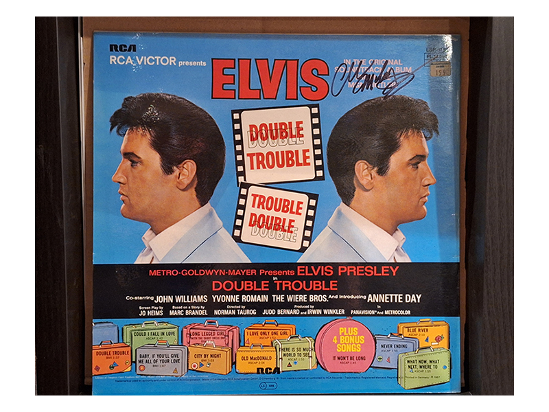 Elvis Presley - Double Trouble - LP - Signed by Charlie McCoy