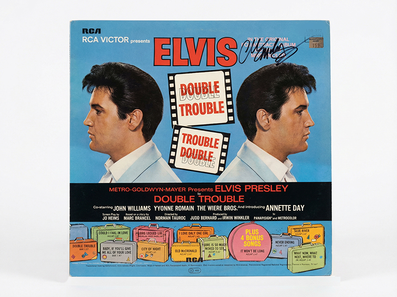 Elvis Presley - Double Trouble - LP - Signed by Charlie McCoy