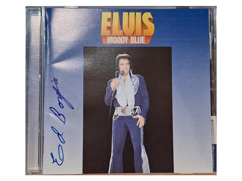 Elvis Presley - Moody Blue CD Signed By Ed Bonja